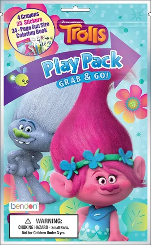 Vista 2 de Paquete de 6 paquetes de DreamWorks Trolls Grab & Go Play