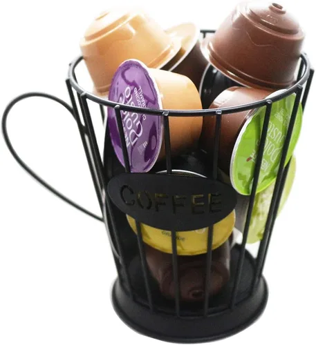 Vista 2 de YANGMEI Soporte para cápsulas de café de 5.5 pulgadas, cesta de almacenamiento para cápsulas de café expreso, para encimera de cocina
