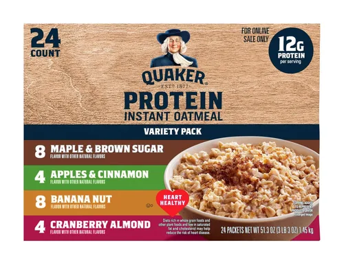 Vista 9 de Quaker - Avena Steel Cut Quick 3 Minute, paquete variado de 2 sabores, paquetes individuales, 32