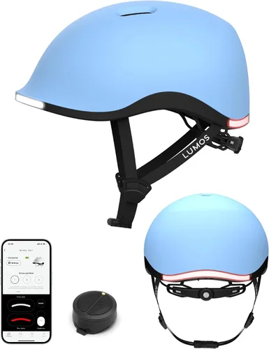 Vista 11 de Lumos Nyxel Smart Bike Helmet, Customizable Front and Back LED Lights with Turn Signals, 360° Visibility App Controlled Comfortable & Lightweight