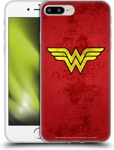 Vista 122 de Head Case Designs Funda de gel suave con licencia oficial de Wonder Woman DC Comics Classic Logos compatible con Apple iPhone 7 Plus/iPhone 8 Plus