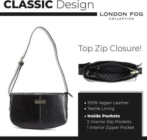Vista 5 de London Fog ASTOR e IRIS - Bolso de hombro para mujer con correa ajustable