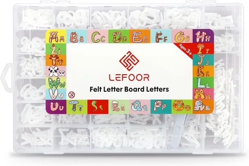 Vista 13 de Solo letras de tablero de cartas, 646 caracteres precortados con bandeja de clasificación, letras de tablero de fieltro (blanco, 1 y 3/4 pulgadas)