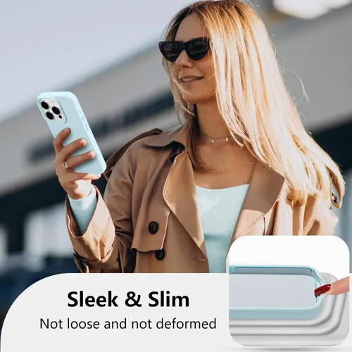 Vista 247 de Funda magnética de silicona para iPhone 13 Pro, color blanco antiguo [Compatible con Magsafe] [Forro de microfibra suave antiarañazos], funda