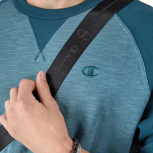 Vista 4 de Champion Sudadera de forro polar Powerblend para hombre, sudadera de cuello redondo (regular o grande y alto)