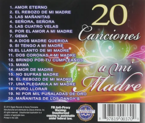 Vista 2 de 20 Canciones A Mi Madre Var