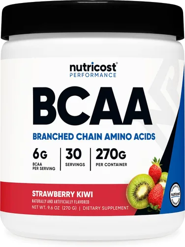 Vista 25 de Polvo Nutricost BCAA (Uva, 120 porciones) - Sin gluten, sin OMG, vegetariano, proporción óptima 2:1:1 Sin gluten, vegetariano