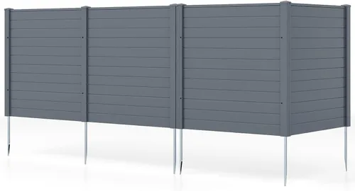 Vista 20 de GIANTEX Valla de aire acondicionado No-Dig, 2 paneles, 48 pulgadas de ancho Negro