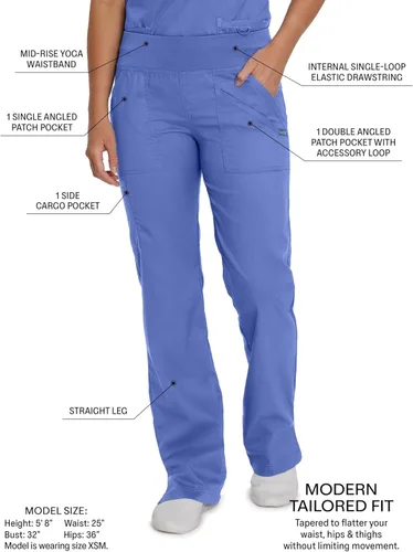 Vista 2 de Landau Proflex 2043 - Pantalones médicos elásticos con 4 bolsillos para mujer