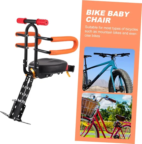 Vista 9 de SUPVOX Silla de bicicleta montada en la parte delantera para niños, fácil instalación, diseño cómodo