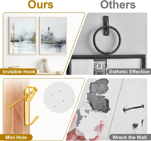 Vista 4 de MAPVOLUT Kit de 372 piezas para colgar fotos, decoraciones de Navidad para interiores y exteriores, kit de herrajes para colgar marcos de fotos