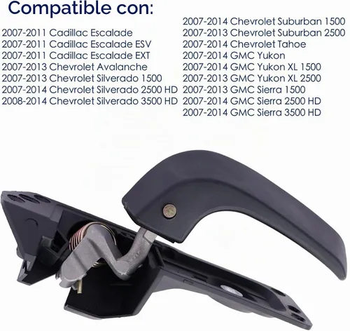 Vista 3 de Kit de Manija de Puerta Interior Delantera Izquierda del Lado del Conductor para Chevy Silverado 2007-2014 1500 2500 3500 Tahoe Suburban Avalanche