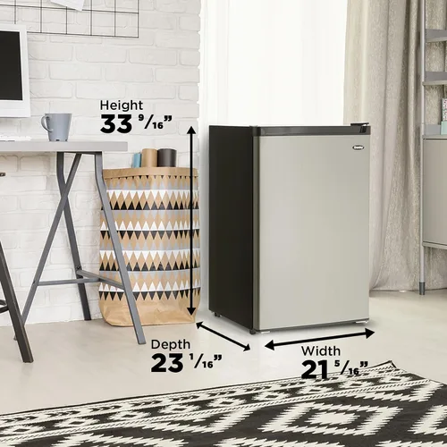 Vista 9 de Danby DCR045B1BSLDB - Refrigerador compacto de 4.5 pies cúbicos con verdadero congelador en acero inoxidable