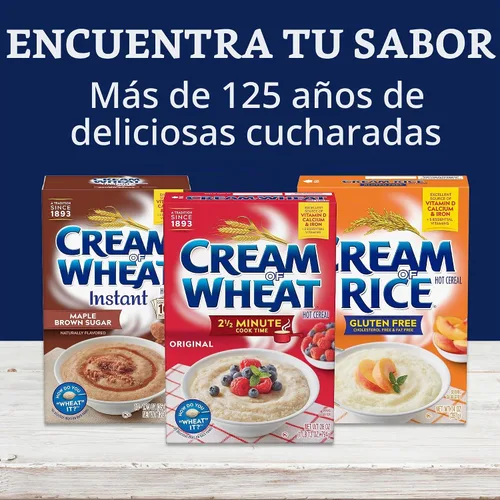 Vista 4 de Cream of Rice Cereal caliente sin gluten, 14 onzas
