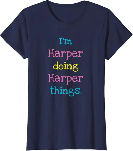 Vista 40 de Harper - Camiseta de regalo para niños con texto personalizado