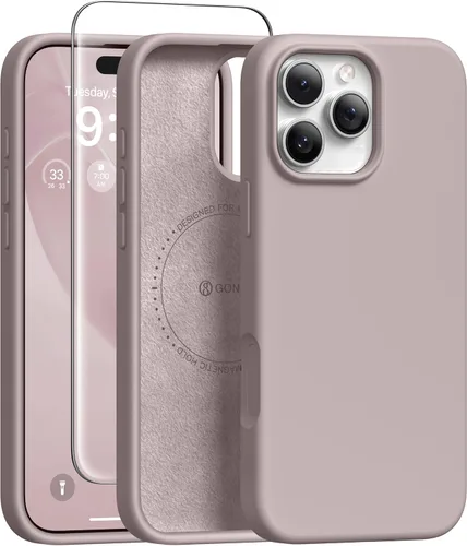Vista 64 de GONEZ Funda magnética para iPhone 12 Case / 12 Pro Case, compatible con MagSafe, [protector de pantalla + protector de lente de cámara], funda