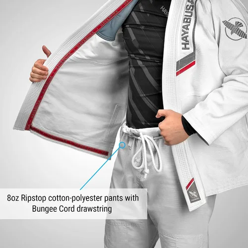 Vista 6 de Hayabusa Jiu Jitsu Gi de tejido perlado ultraligero