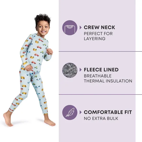 Vista 83 de Rocky Ropa interior térmica para niños, ropa interior larga para niños, capa base para clima frío/esquí