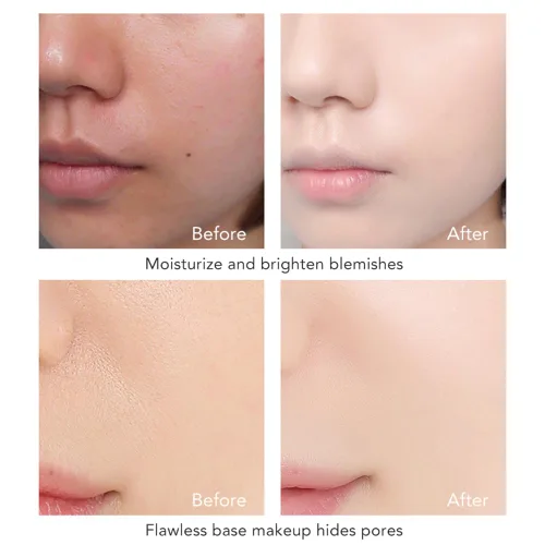 Vista 7 de Base de cojín de aire de cabeza de hongos, crema BB hidratante nude corrector mate de larga duración, Air Heads CC Cream maquillaje facial (natural)