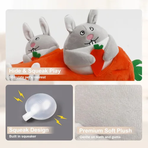 Vista 4 de Juguete chillón Ifoyo para perro, grande, duradero, para perros medianos/pequeños, mascotas, juguete para perros de Navidad de Halloween