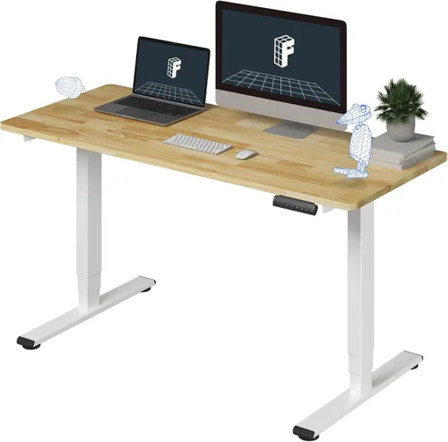Vista 37 de FlexiSpot E6 Bamboo - Escritorio eléctrico de pie de 3 etapas con motor dual de 48 x 24 pulgadas, soporta 220 libras, altura ajustable con ajustes
