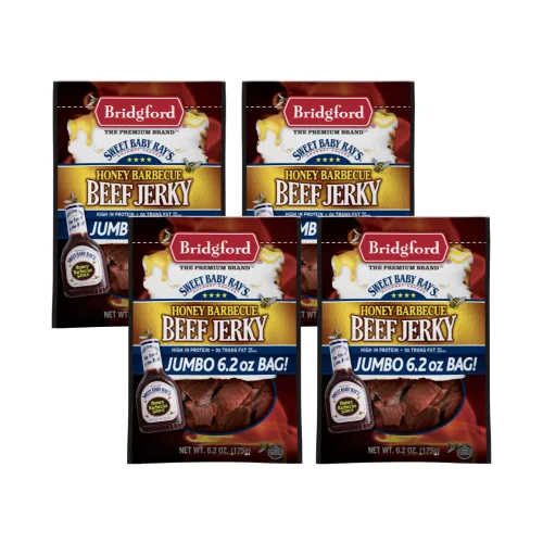 Vista 15 de Bridgford Sweet Baby Ray's Beef Jerky Sweet N Spicy 6.2 onzas, paquete de 3 – Cecina de res dulce y picante alta en proteínas para tu preferencia