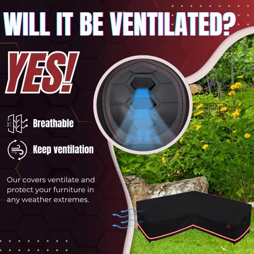 Vista 9 de Turtle Life Funda para sofá modular de patio, resistente a los rayos UV, resistente al agua, antidecoloración, en forma de V, color negro, 70