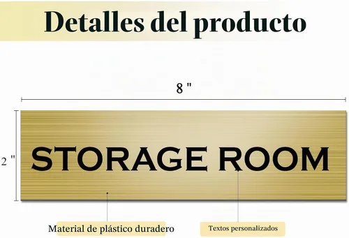 Vista 4 de Placa de identificación personalizada grabada para puerta o pared, placa de identificación personalizada para puerta de oficina con adhesivo
