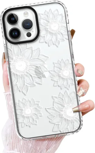 Vista 36 de OOK Funda magnética transparente para iPhone 17, lindo encaje floral negro Encaje Negro Floral
