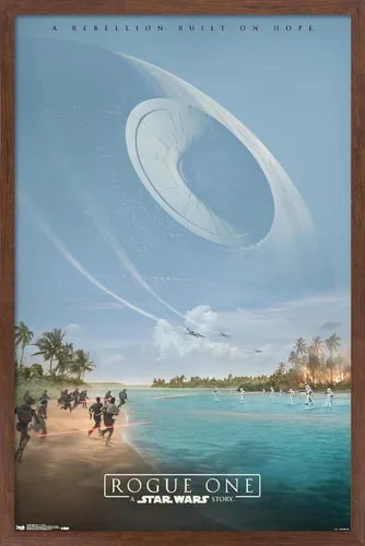 Vista 17 de Trends International Star Wars: Rogue One - Teaser Wall Poster, 14.725" x 22.375", Barnwood Framed Version