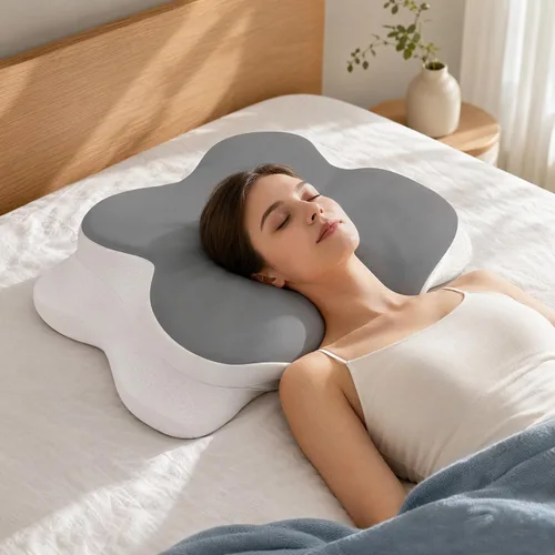 Vista 8 de Almohada cervical para el cuello, almohada de espuma viscoelástica