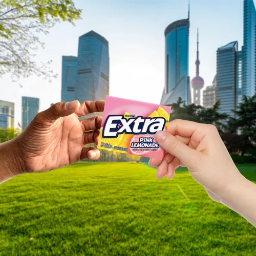 Vista 5 de Extra Pink Lemonade - Goma de mascar sin azúcar, paquete a granel, 150