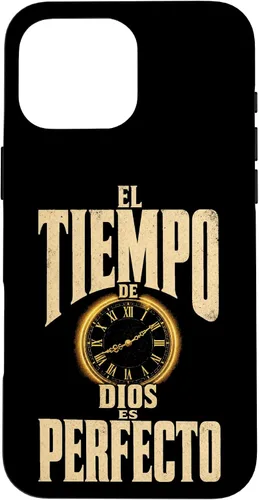 Vista 24 de Fe Cristiana El Tiempo De Dios ES Perfecto Vintage Clock Case for iPhone Air