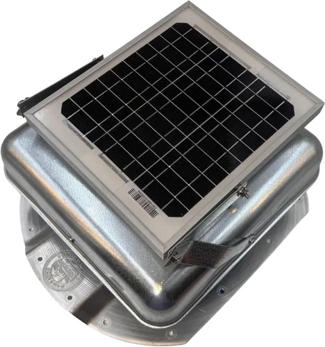 Vista 3 de Mega RoofBlaster ajustable para contenedores de envío Conex acanalados de 3.5 pulgadas (galvanizado) Ventilador solar de techo Ventilador