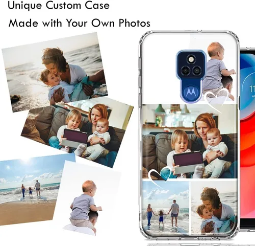 Vista 2 de Funda personalizada con collage de fotos para Motorola Moto G Play 2021 – Diseña tu propia funda de collage de fotos con múltiples imágenes