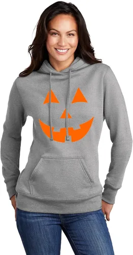 Vista 28 de Go All Out Jack O Lantern Pumpkin Face Halloween Divertida sudadera con capucha para hombre y mujer Naranja