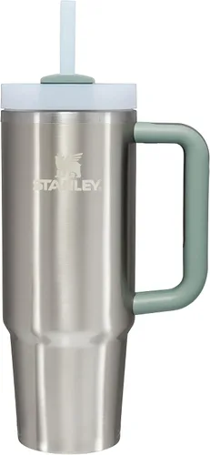 Vista 281 de STANLEY Quencher H2.0 Vaso Térmico con Asa y Pajita 64 oz Tapa Flowstate de 3 Posiciones Gran Capacidad para Viajes y Deportes Vaso de Acero