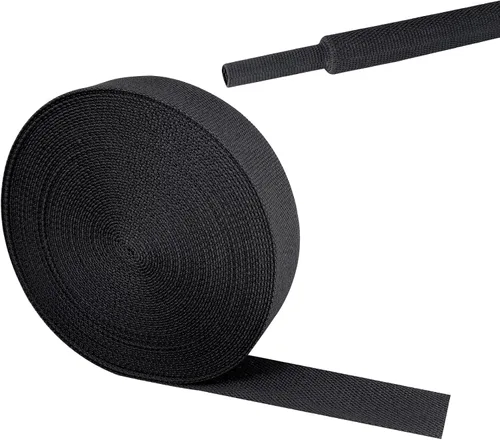 Vista 13 de Tubo de tela trenzada termorretráctil 2 en 1, ajuste ideal para manguera/cable/alambre de forma irregular (1-1/8 pulgadas, 14 pies)