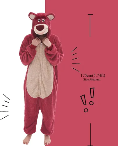 Vista 5 de GONAAP Unisex Adult Onesie Pajamas Animal One Piece Costume Cosplay Sleepwear