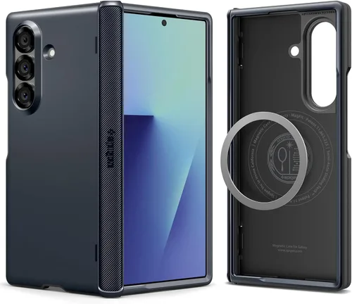 Vista 14 de Spigen Funda para Galaxy Z Fold 6, Slim Armor Pro (2024) [protección de bisagra] - Negro Negro