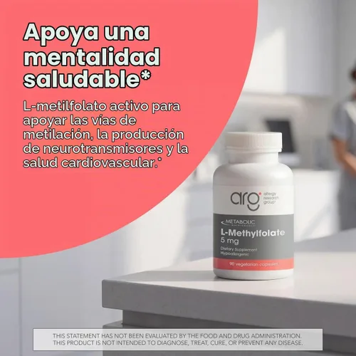 Vista 2 de Cápsulas Metabolic Maintenance de L metifolato activo, 0.007 oz, 90 cápsulas