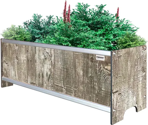 Vista 9 de Cama de jardín elevada (36 x 12 x 14 pulgadas) resistente a la intemperie, maceta para exteriores con drenaje para camas de verduras, jardinería