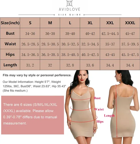 Vista 6 de Avidlove Ropa de dormir para mujer con tirantes delgados ajustables