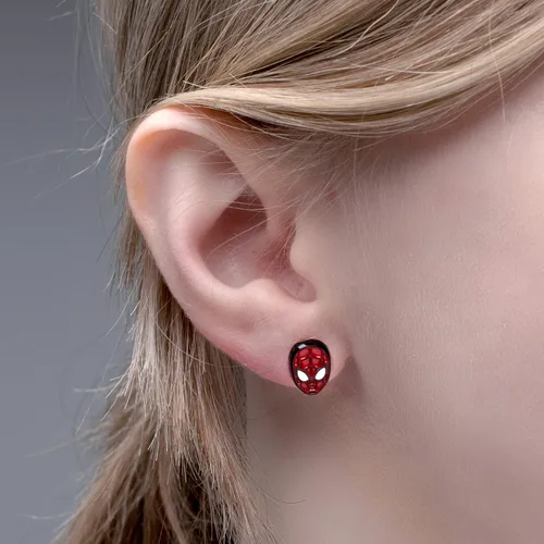 Vista 4 de Marvel Spider-Man Face Front Stud Earrings