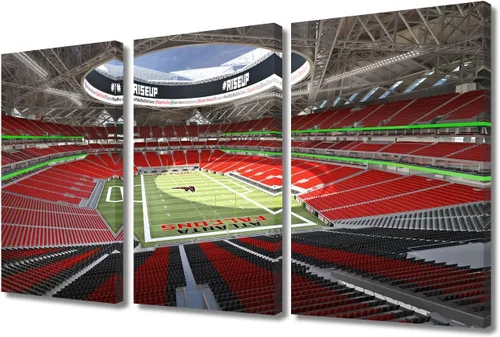 Vista 51 de TUMOVO MetLife Stadium - Decoración de pared de Nueva York, 3 piezas, lienzo, arte de pared para decoración del hogar, juegos de fútbol americano