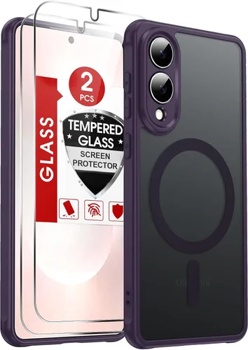 Vista 271 de LeYi Funda para teléfono Samsung-S23: protector de pantalla e imán MagSafe Púrpura