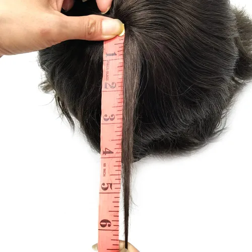 Vista 247 de Toupee para hombre 100% cabello humano real tupé para hombres 0.004 in piel de poliuretano para hombre, sistema de reemplazo de piezas de pelo