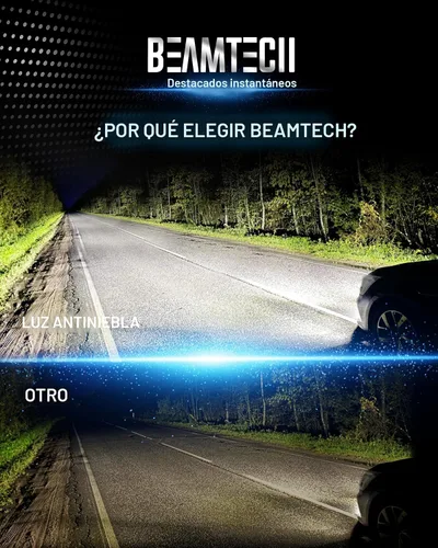 Vista 2 de BEAMTECH - Bombilla H4, sin ventilador en línea 9003, luz antiniebla 6500K, xenón blanco, de 2 unidades Bombilla H4, tamaño 1:1, haz alto/bajo