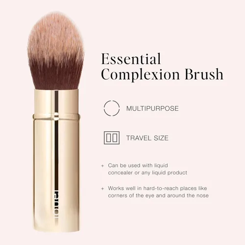 Vista 3 de Jouer Essential Travel - Cepillo de maquillaje cosmético para viajes, cerdas sintéticas suaves, sin crueldad, gluten ni parabenos, apto