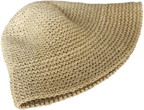 Vista 2 de Women's Wide Brim Sun Hat with UPF 50+ for Beach & Outdoor,UPF Fabric Beige